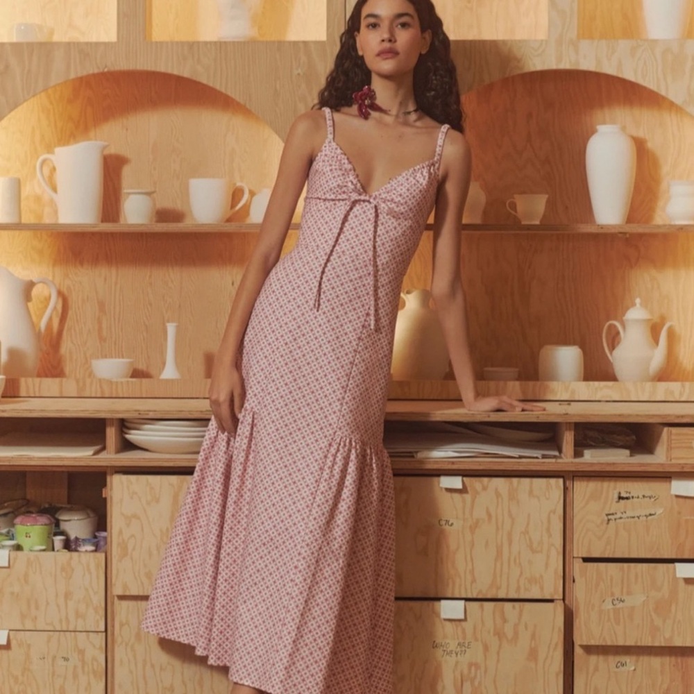 Hillhouse Home Pink Patterned Maxi Dress